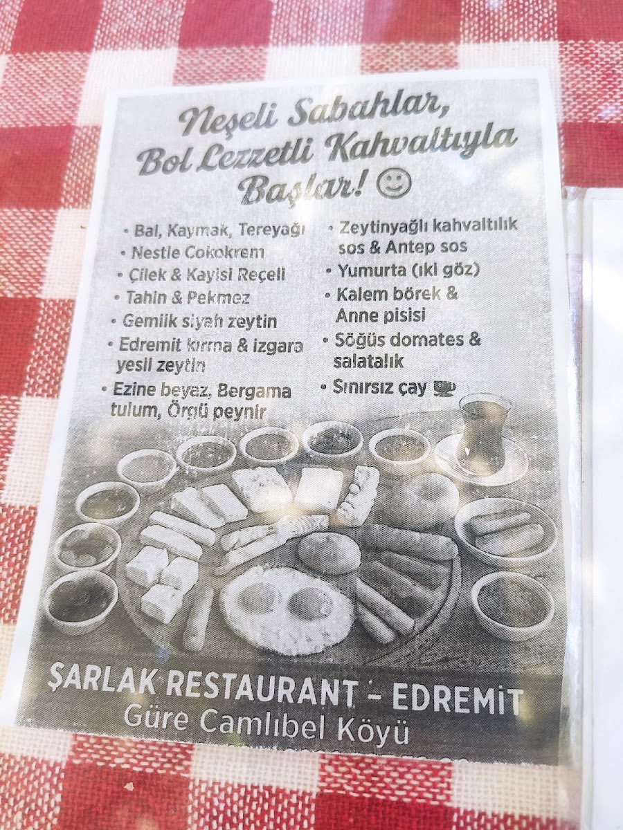 Menu Şarlak Restaurant & Kafe-4
